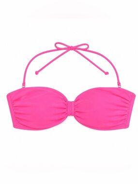 Victoria’s Secret Neon Pink Bandeau Bikini Top Removable Strap M